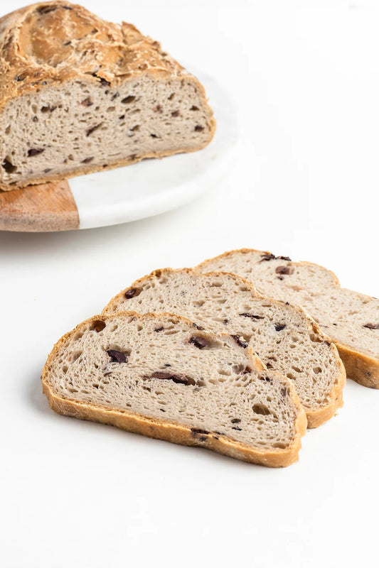 Gluten Free Rustic Bread | Kalamata Olives